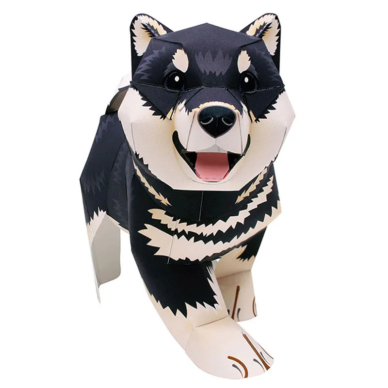 Kids Toys Dog - 블랙 시바 이누 강아지 수제 종이