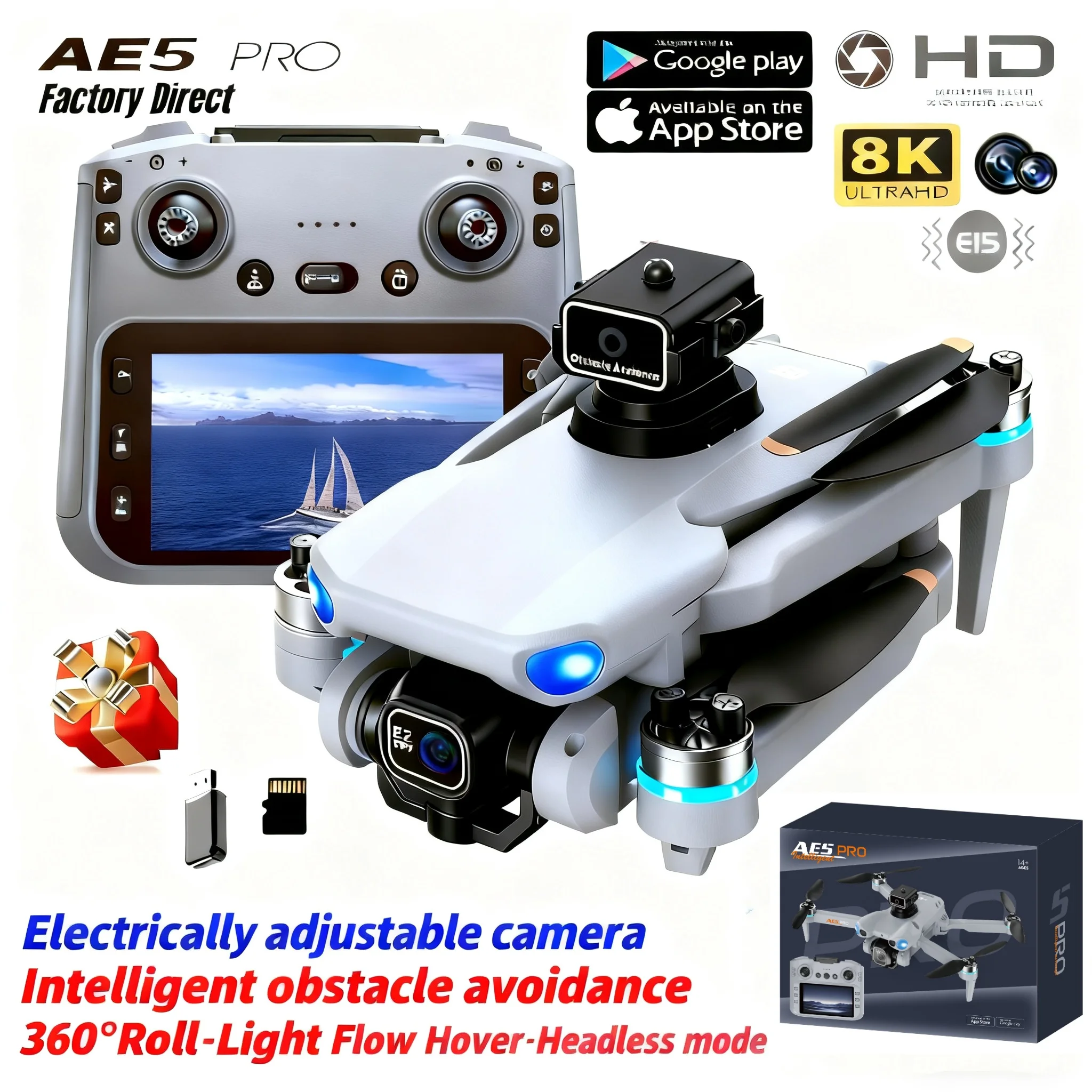 Toys For Kids Video - AE5 프로 드론 8K HD 4.5인치