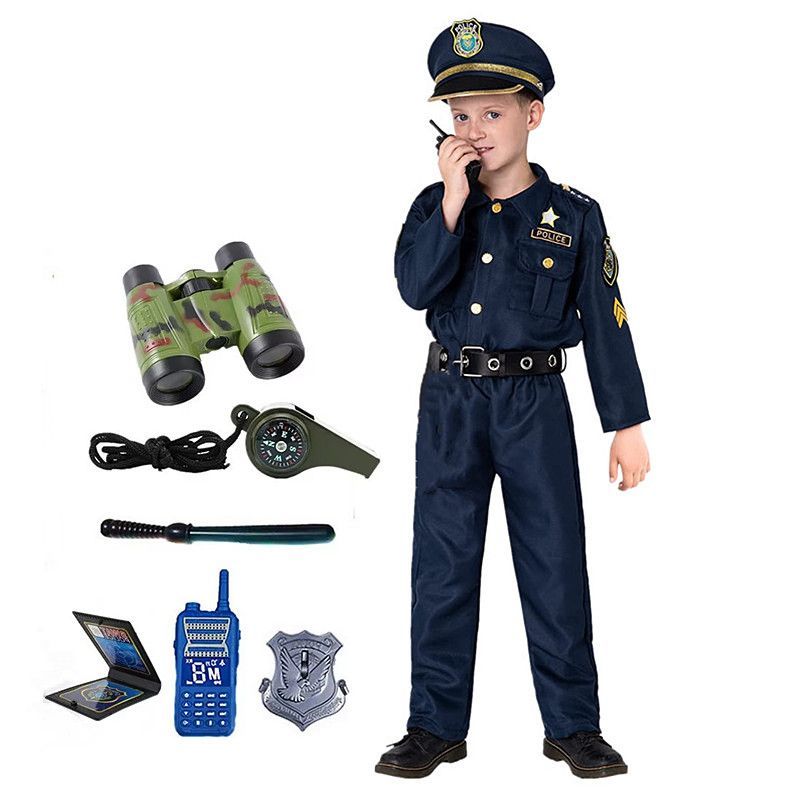 Kids Toys Usa - 3-12세 귀여운 미국 어린이 경찰관 의상