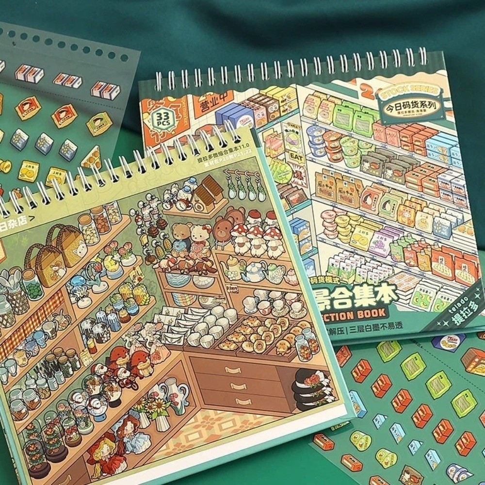 Kids Toys In Store - 스토어 시리즈 미니어처 장면 스티커 10가지