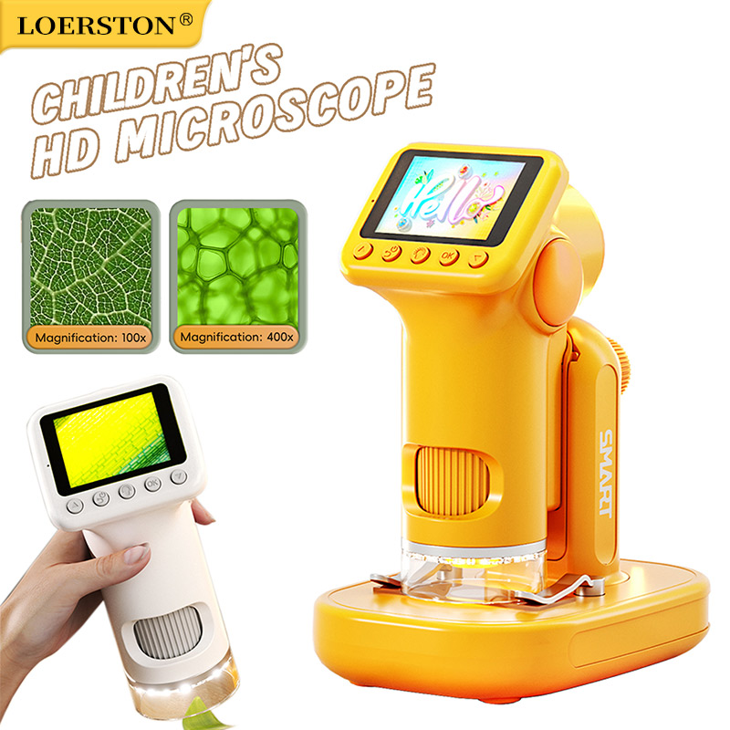 Microscope Kids Science - 1600X 휴대용 현미경 2인치 화면 어린이