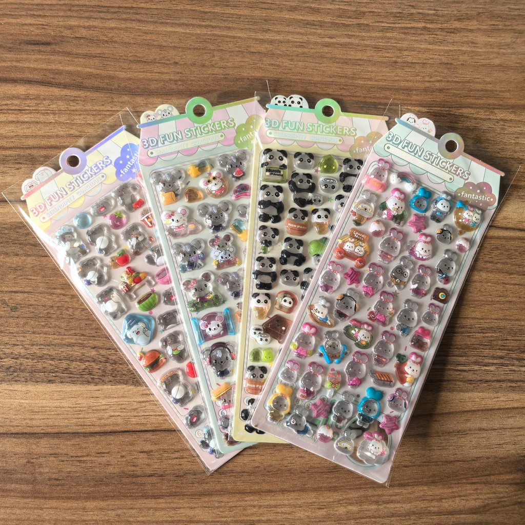 4개입 3D 엠보싱 크리스탈 동물 스티커 - 배낭, 필 - Kids Toys In Store 리뷰 및 가격