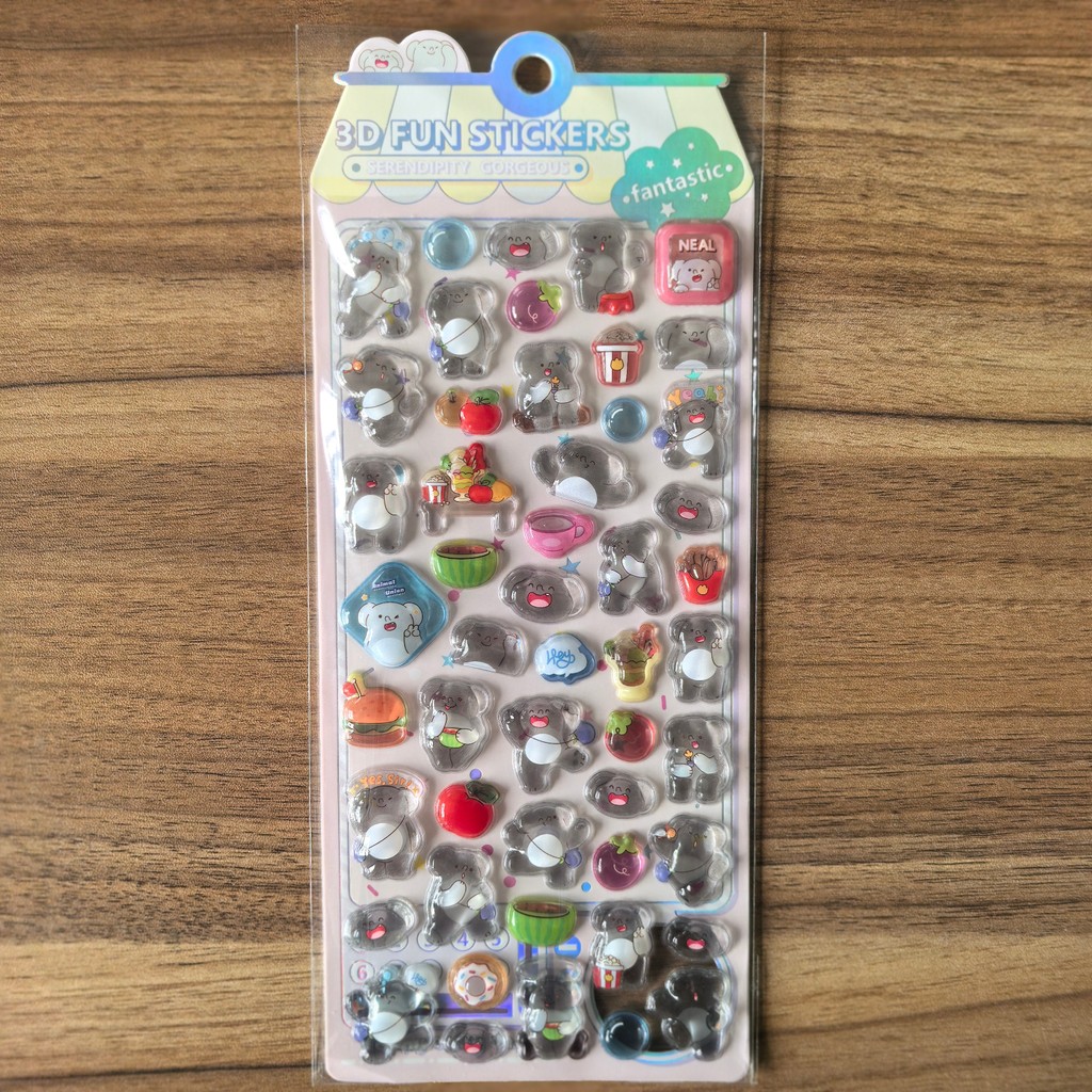 4개입 3D 엠보싱 크리스탈 동물 스티커 - 배낭, 필 - Kids Toys In Store 리뷰 및 가격