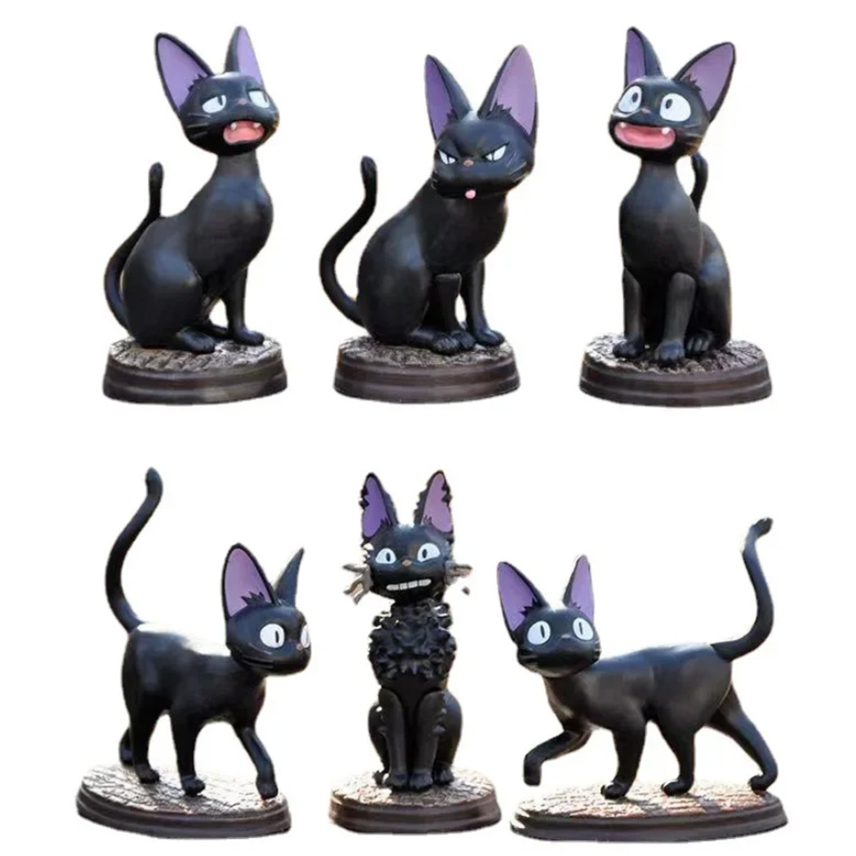6 개/대 만화 검은 고양이 Jiji Gigi 그림 P - Kids Toys Jiji 리뷰 및 가격