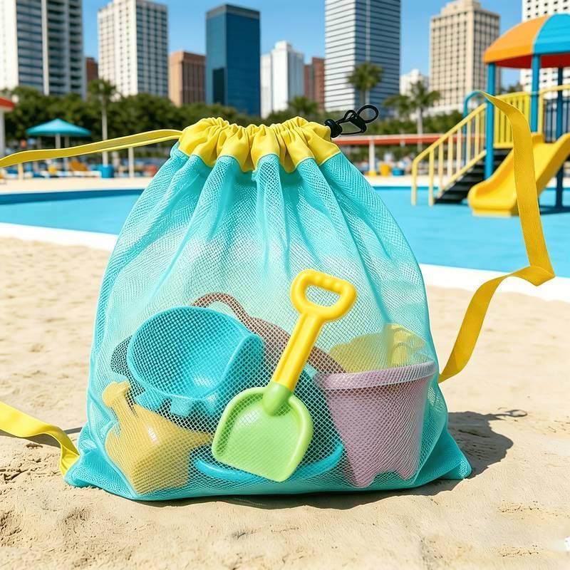 대용량 휴대용 메쉬 비치 수납 가방 통기성 접이식 1개 - Kids' Toy 리뷰 및 가격