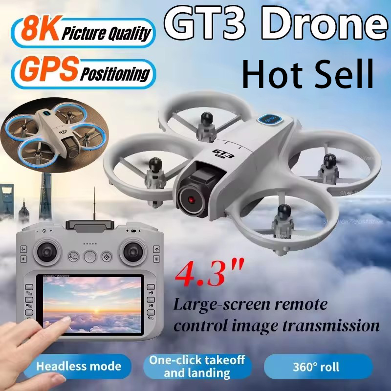 신형 GT3 MAX 드론 8K HD 4.3인치 리모컨  - Toys For Kids Video 리뷰 및 가격