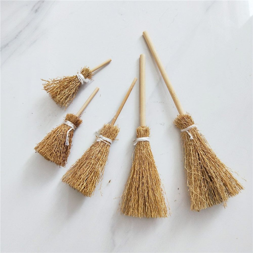 5개/가방 손으로 묶은 미니 빗자루 주방 정원 마녀 도 - Dollhouse Furniture Set 리뷰 및 가격