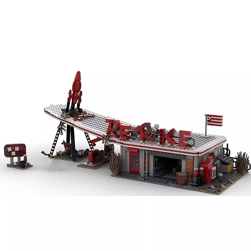 MOC 게임 폴아웃 4 레드 로켓 트럭 스톱 빌딩 블록 - Kids Xmas Toys Ideas 리뷰 및 가격